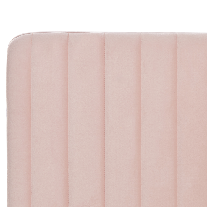 Beliani-LUNAN-Tweepersoonsbed-Pastelroze-160 x 200 cm-Fluweel