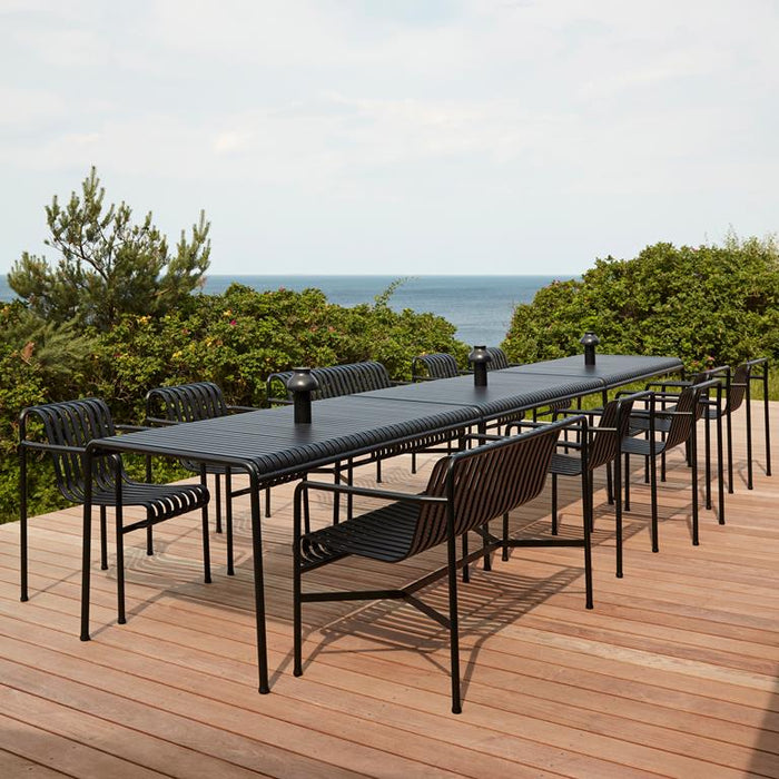 HAY Palissade Tuinbank 2,5-zits met Armleuning - Antraciet