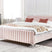 Beliani-LUNAN-Tweepersoonsbed-Pastelroze-180 x 200 cm-Fluweel
