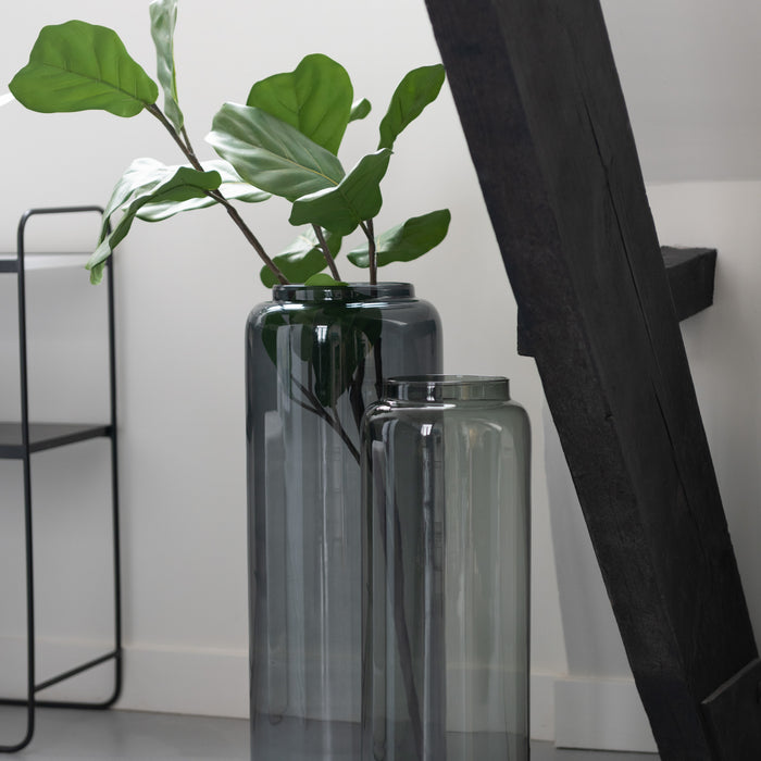 J-Line Vaas Lang Glas Grijs