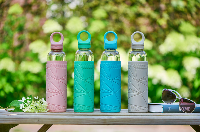 Libbey Waterfles - Glazen drinkfles - 0,55 L - Honest Green