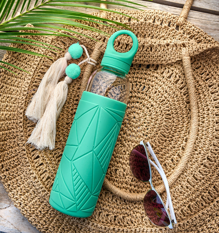 Libbey Waterfles - Glazen drinkfles - 0,55 L - Honest Green