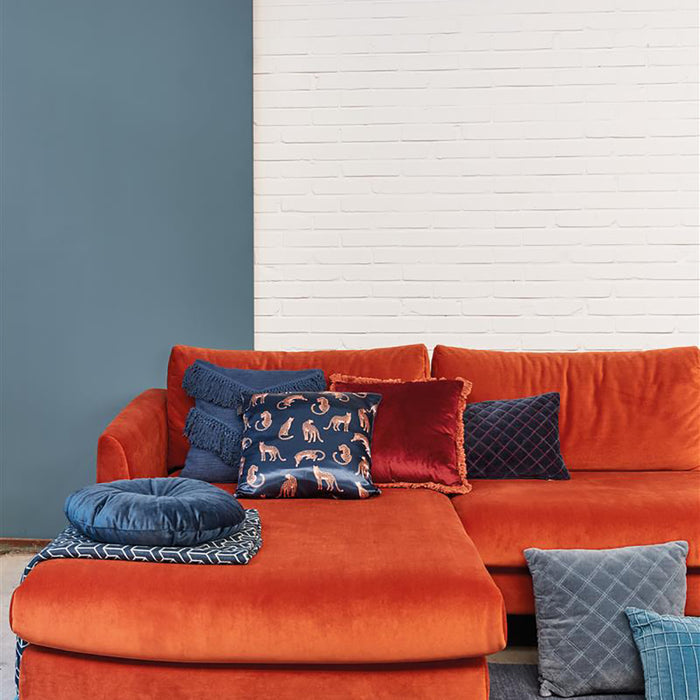 KAAT Amsterdam Mandarin Sierkussen Ø 40 cm - Blauw