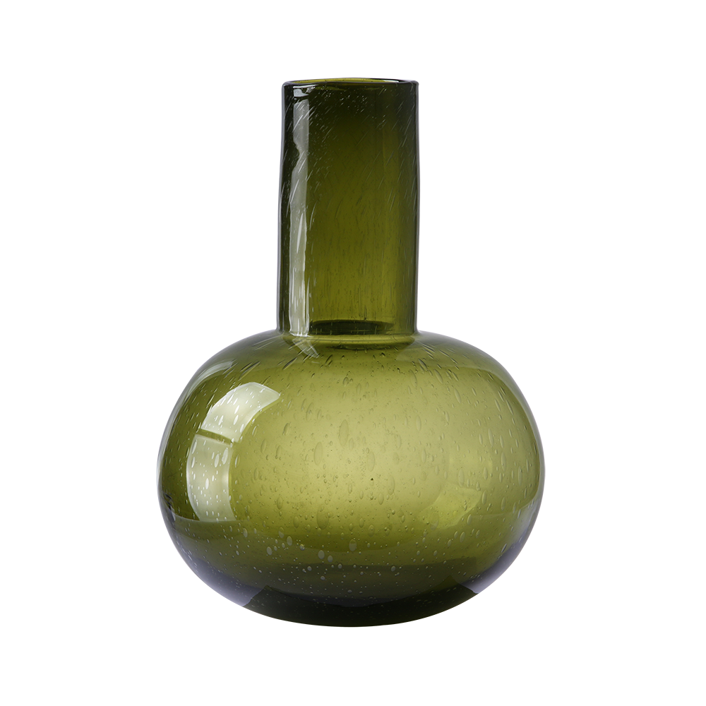 HKliving Glass Blown Vaas - Maat L - Jade