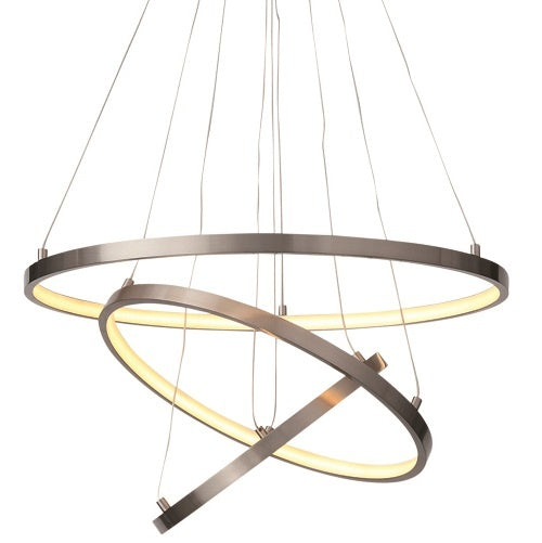 Freelight Hanglamp Cirkels RVS Led incl. Dimmer 60cm Ø