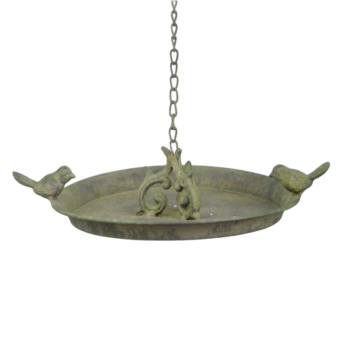 Esschert Design Vogelbad Hangend Verweerd Groen 2 vogels