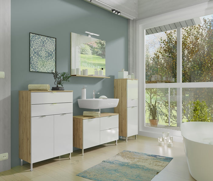 Germania Mauresa Badkamerkast Small Wit | Eiken