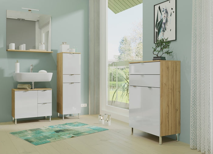 Germania Mauresa Badkamerkast Small Wit | Eiken