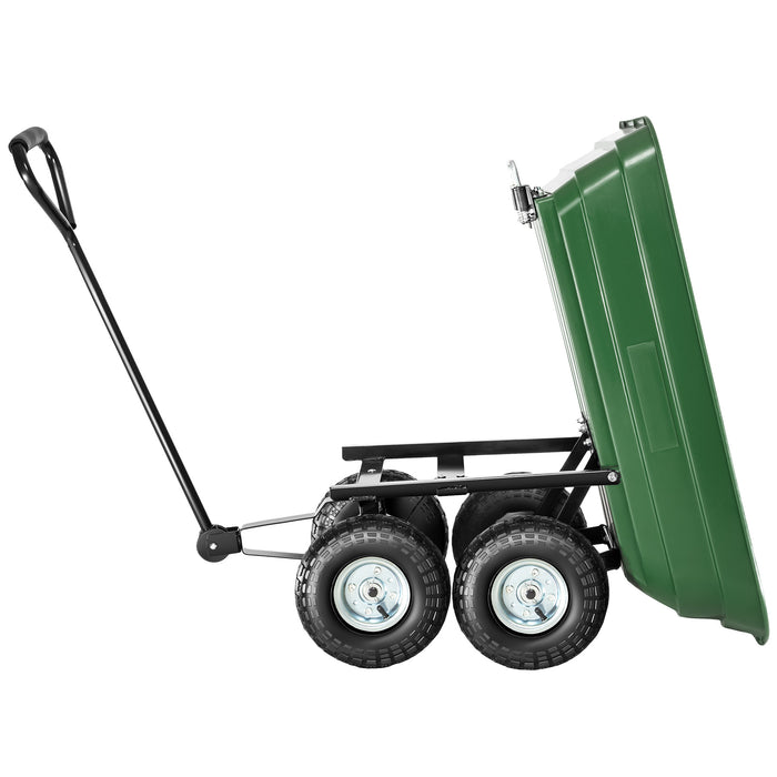 tectake® Handkar met kiepfunctie en luchtbanden draagkracht 300kg