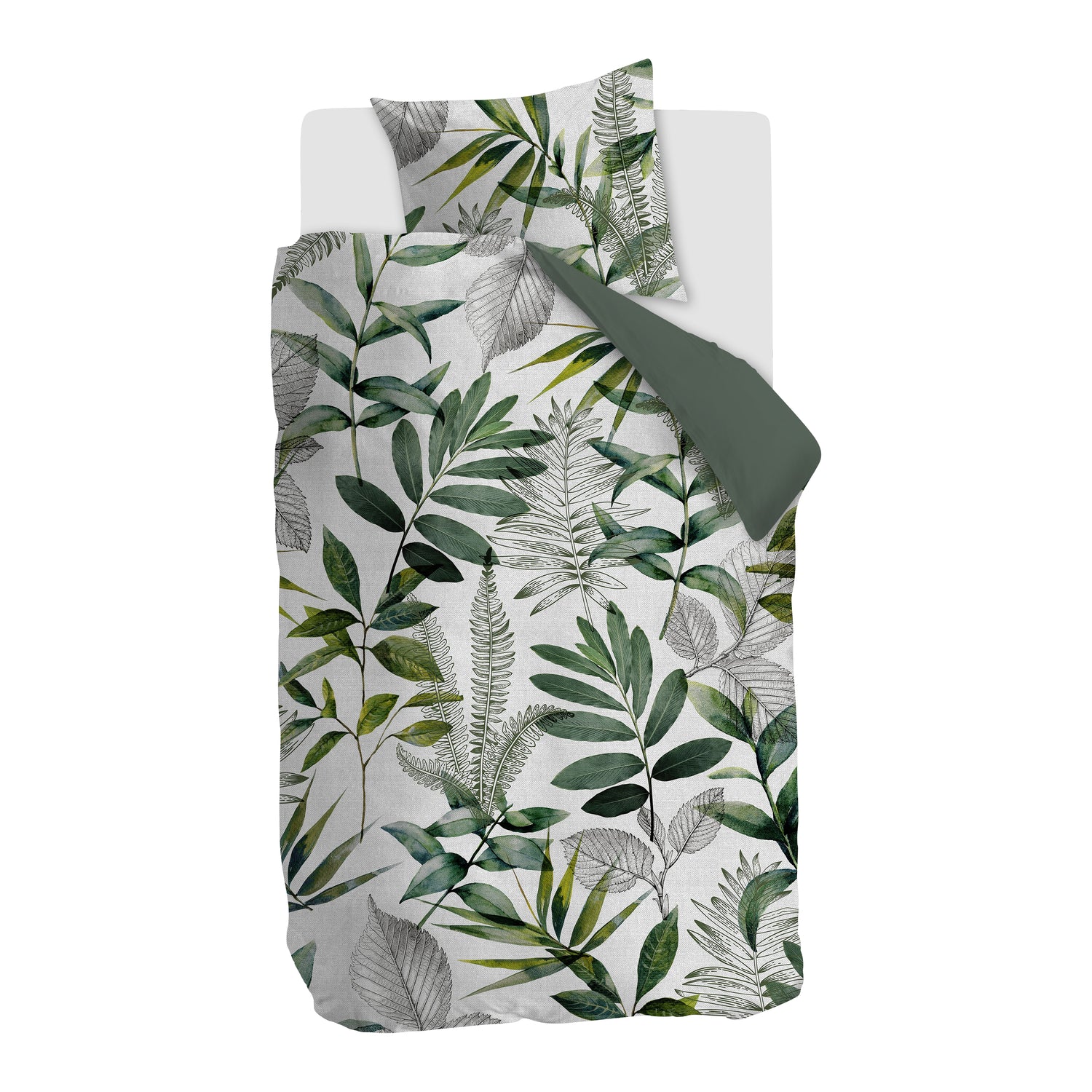 Ambiante Eleni Dekbedovertrek 140 x 200/220 cm - Groen