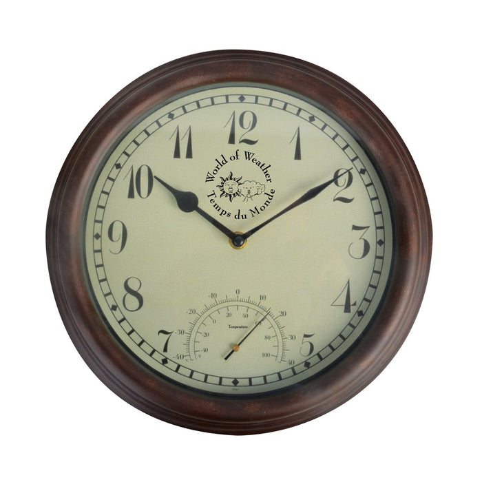 Esschert Buitenklok met Thermometer Ø 31 cm
