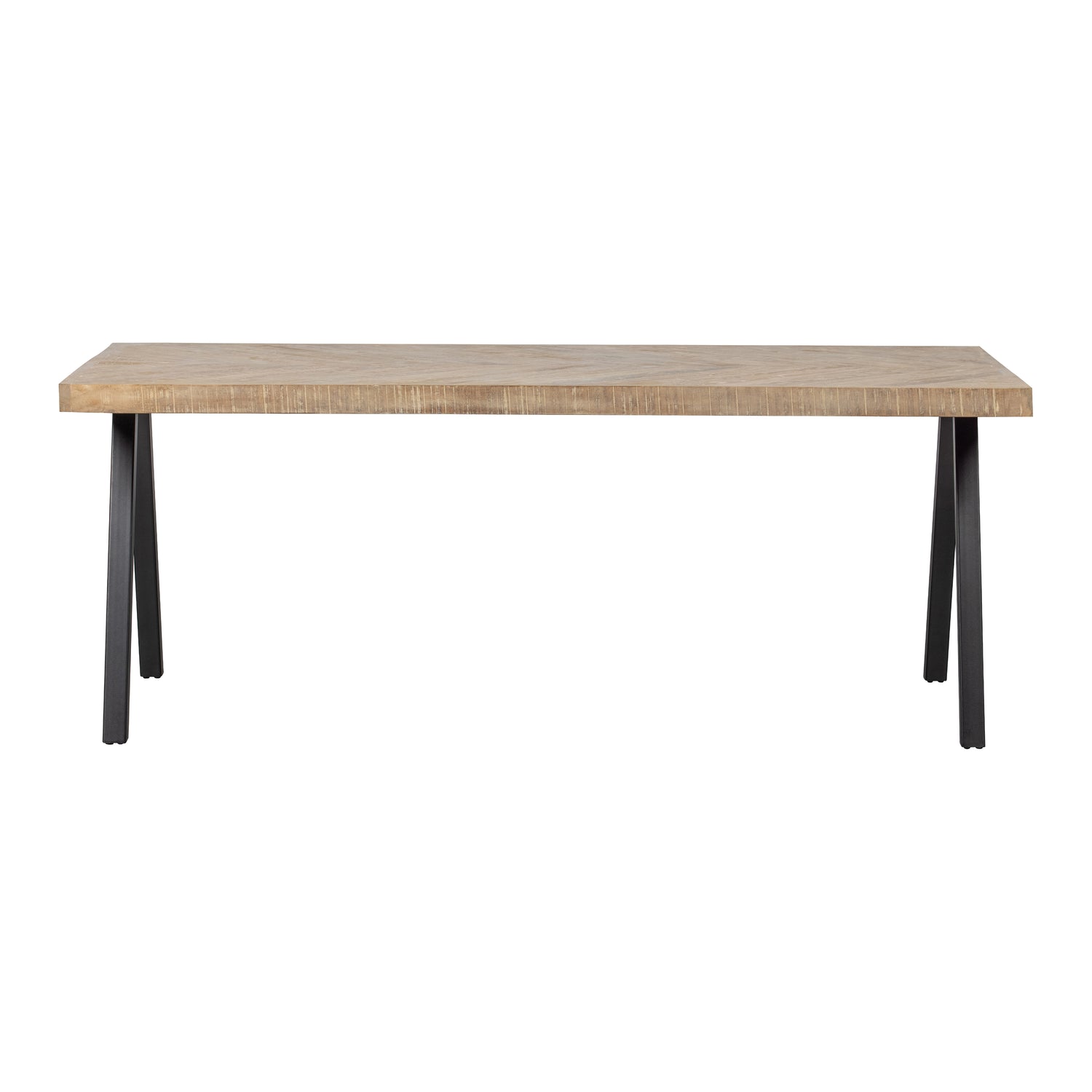 Woood Tablo Eettafel 200 x 90 - Bruin Visgraat