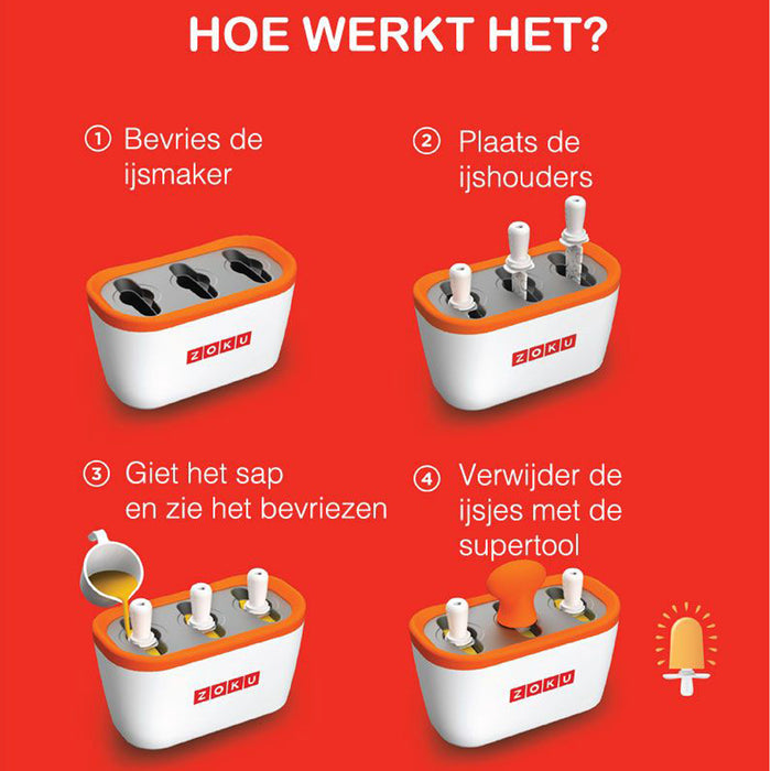 Zoku Quick Pop IJsmaker Triple