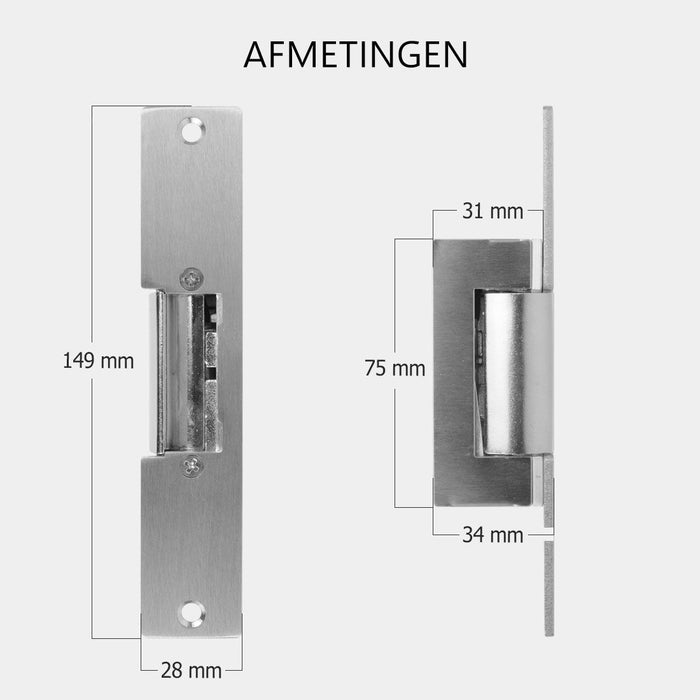 ELRO DL6000P Elektrische Deuropener met Schootplaat - 12V