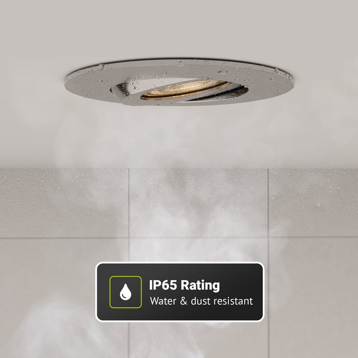 HOFTRONIC 6x Napels - LED Inbouwspots Badkamer IP65 Zilver