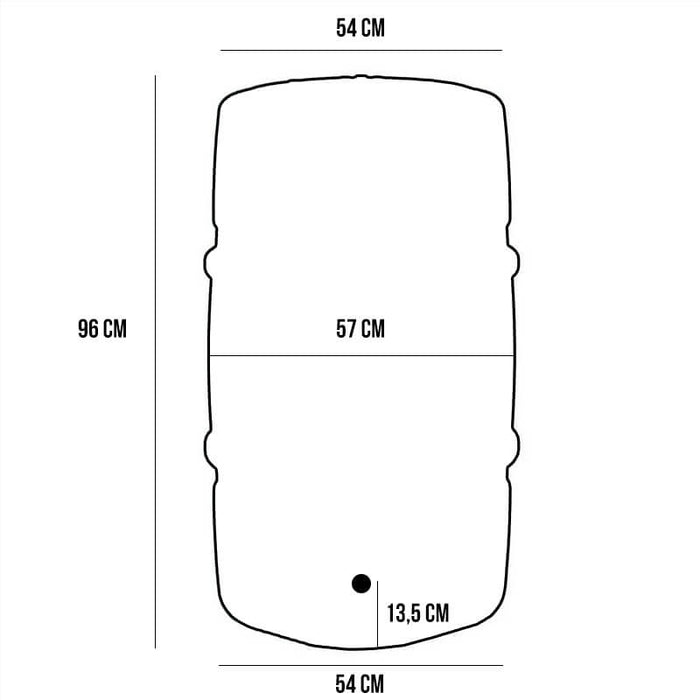 Harcostar - Regentonset Harcostar - 227 L - Antraciet + Voet + Vulauto