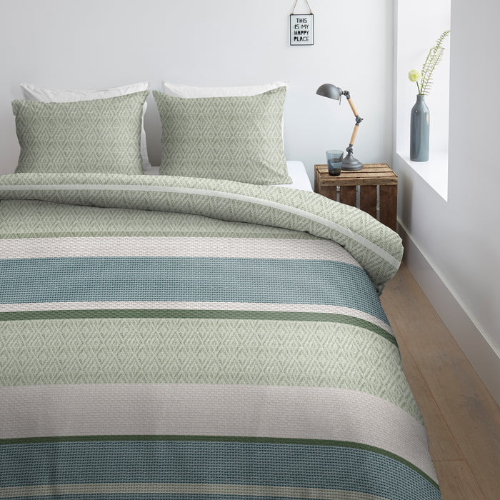 Ambiante Seb Dekbedovertrek 140 x 200/220 cm - Groen