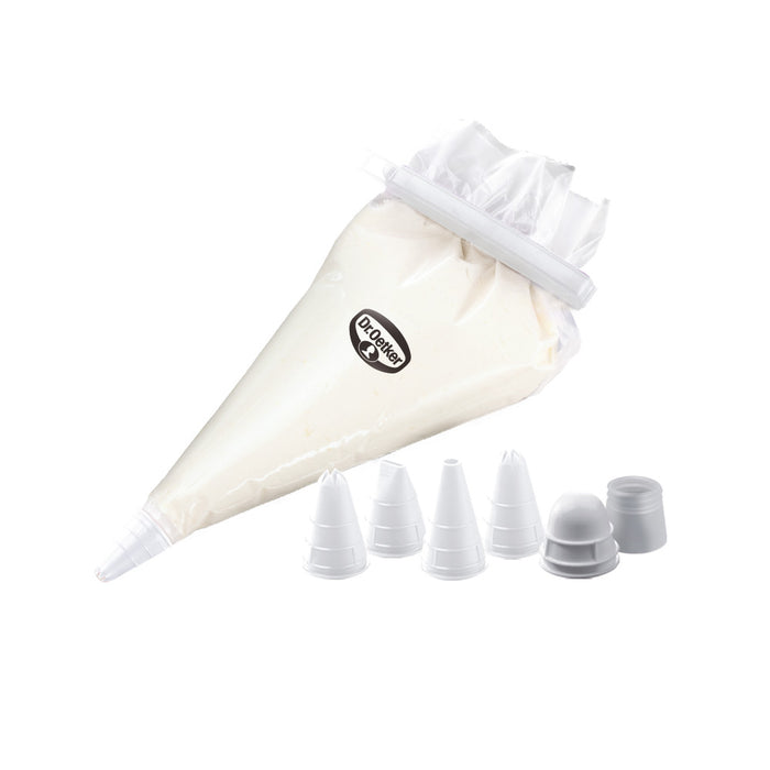 Dr. Oetker Wegwerp Spuitzak met 4 spuitmondjes