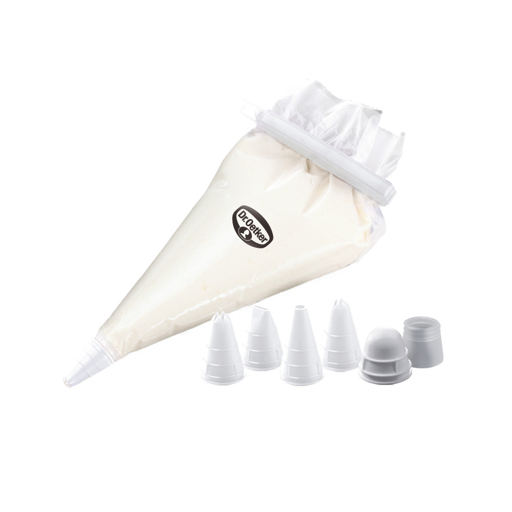 Dr. Oetker Wegwerp Spuitzak met 4 spuitmondjes