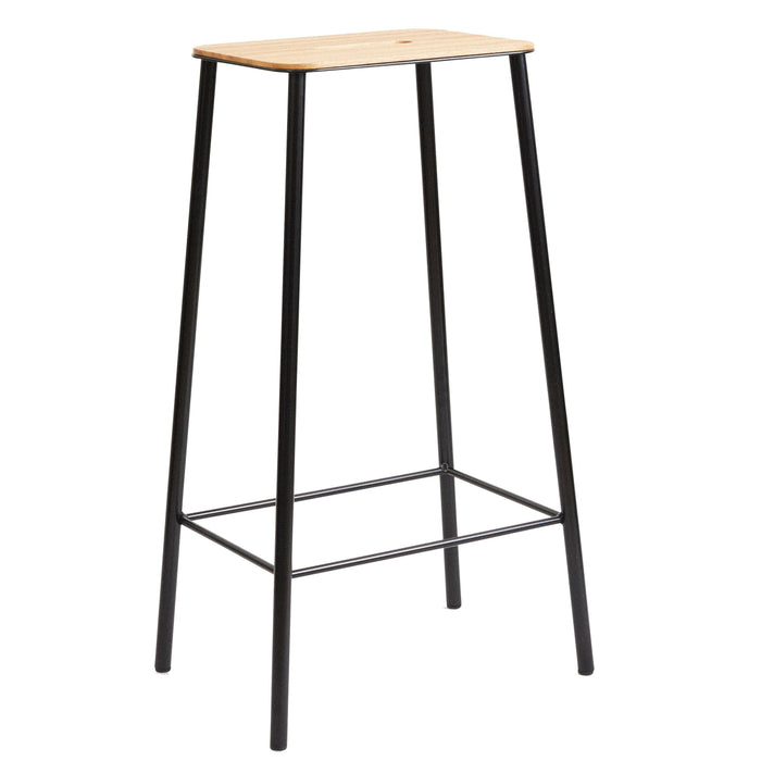 Frama Adam barkruk H76 naturel leer|zwart