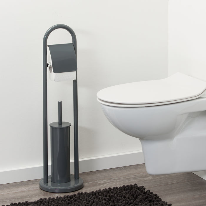 Sealskin Acero Toiletbutler - Toiletrolhouder - Toiletborstel met Houder - Vrijstaand - Grijs