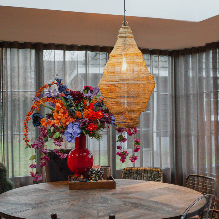 QAZQA Oosterse hanglamp goud 90 cm - Nidum