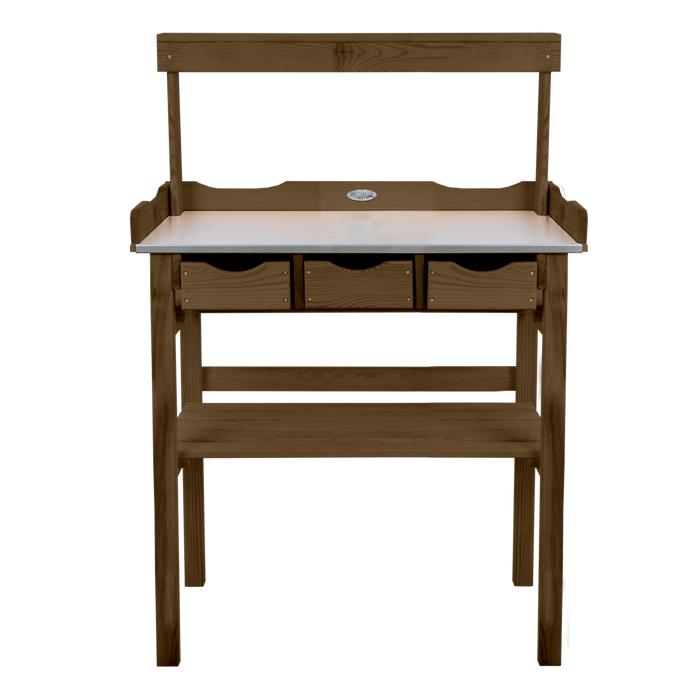 Esschert Oppottafel Met Opzetstuk - Bruin