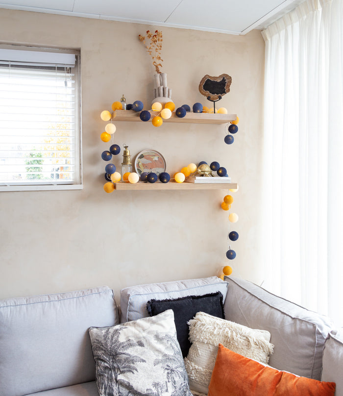 Cotton Ball Lights Regular Lichtslinger blauw - Galaxy 20