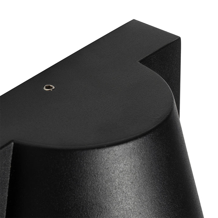 QAZQA Buiten wandlamp zwart IP44 met schemerschakelaar - Femke