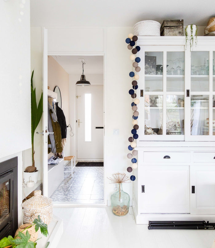 Cotton Ball Lights regular lichtslinger blauw - Steel blue 20