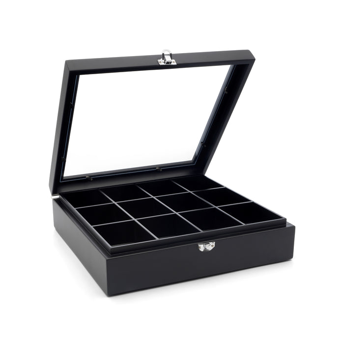 Bredemeijer Theedoos Bamboe 12-vaks - Zwart