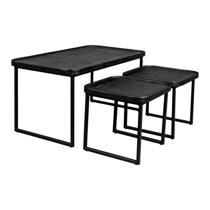 Dutchbone Winston Salontafel - Set van 3 - Zwart