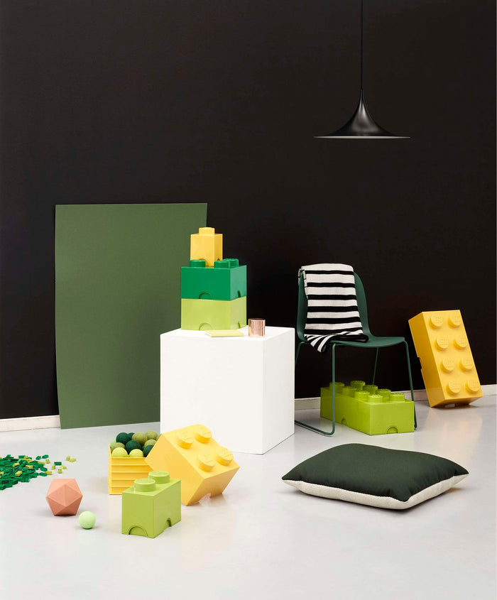 LEGO - Opbergbox Brick 4, Geel - LEGO