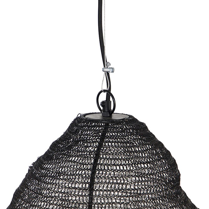 QAZQA Oosterse hanglamp zwart 45 cm - Nidum L