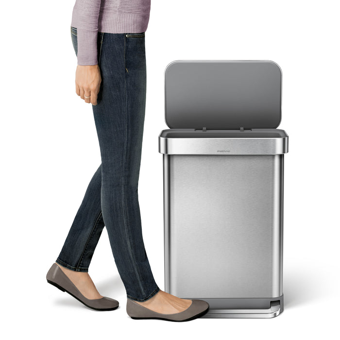 Simplehuman Rectangular Liner Pocket Pedaalemmer 55 Liter