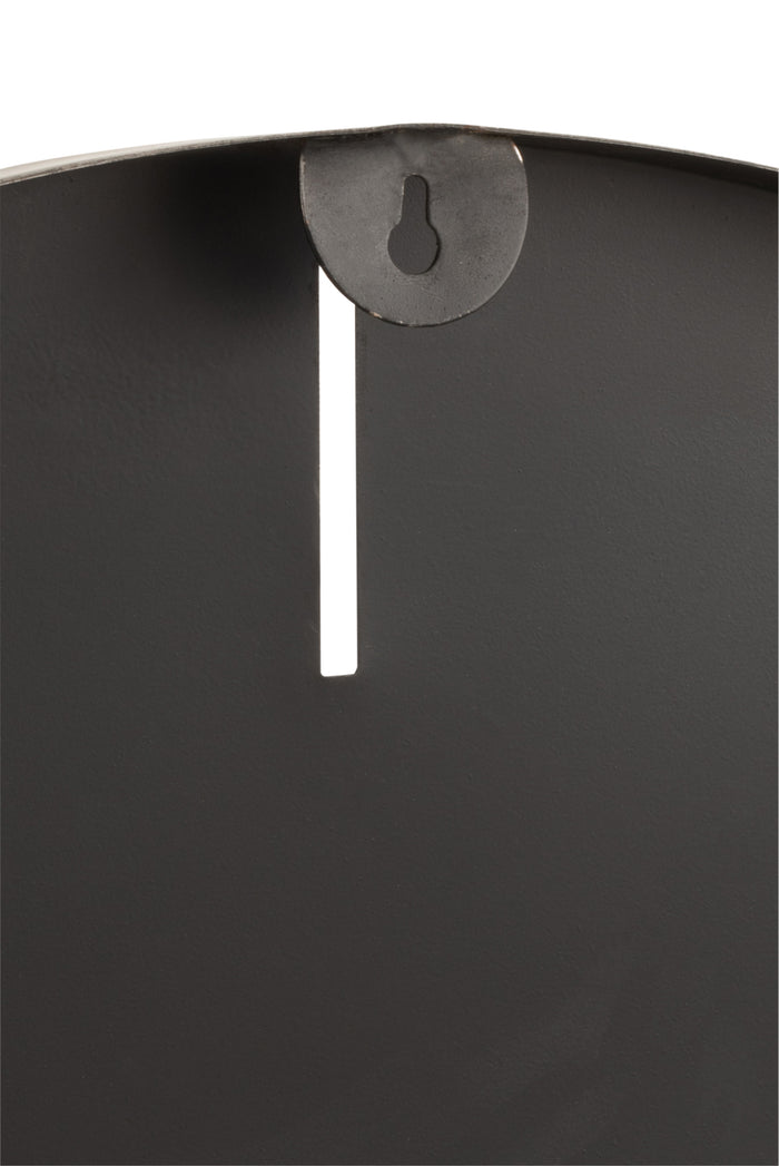 J-Line Klok Metaal Donker Grijs L