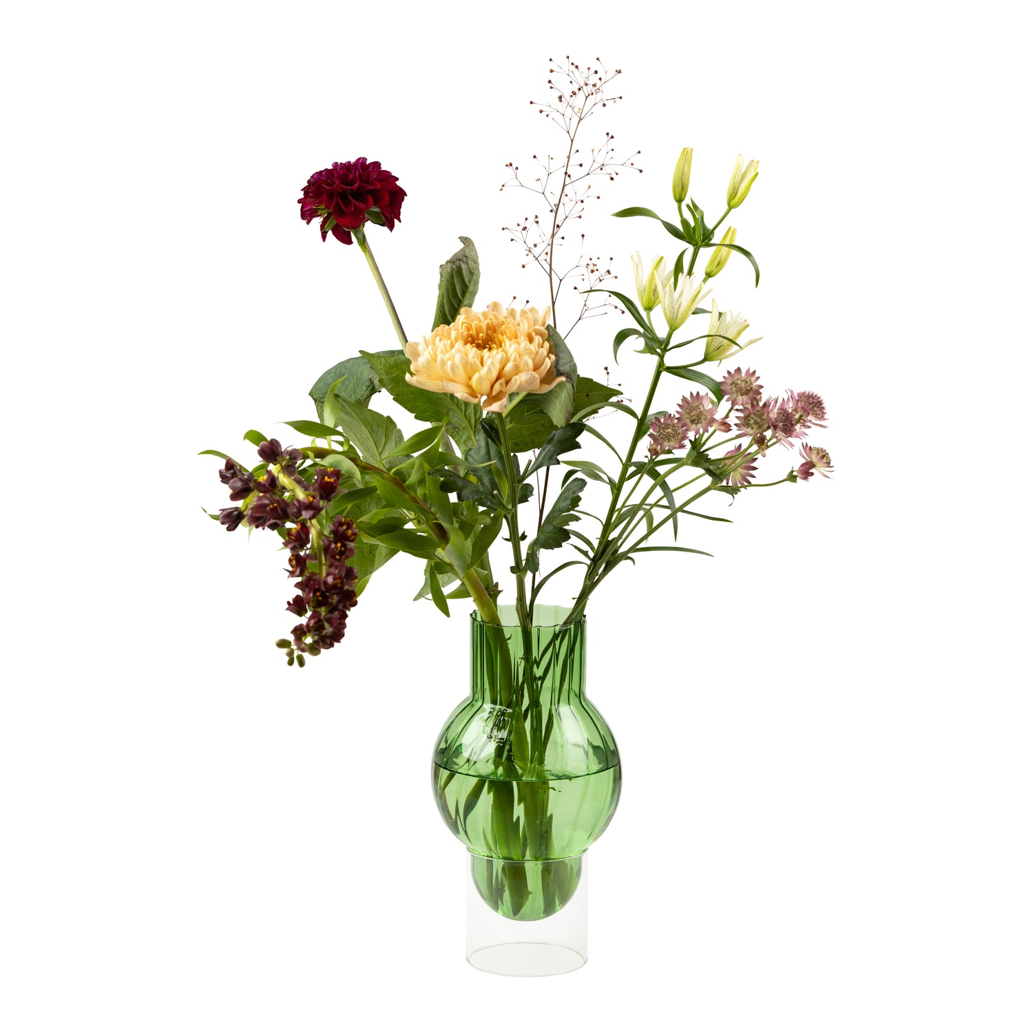 Studio About Bubble Tube Vaas - Large - Green/Transparant