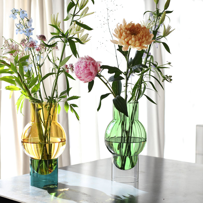 Studio About Bubble Tube Vaas - Large - Green/Transparant