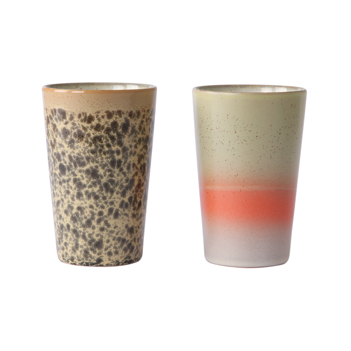 HKliving 70's Mok 0,47 L - Set van 2