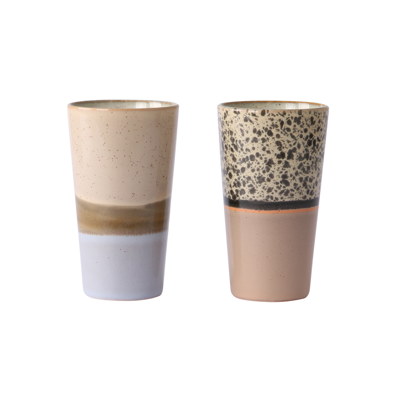 HKliving 70's Latte Macchiato Mok - Set van 2