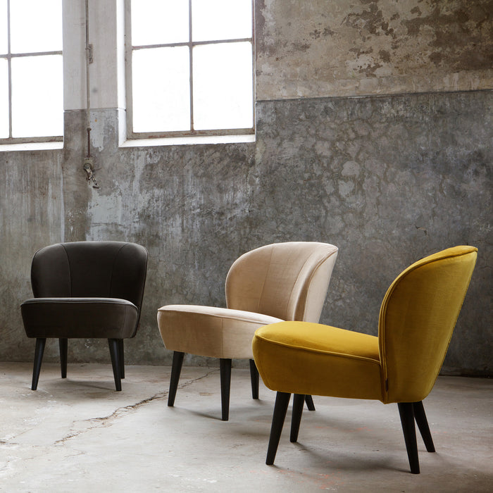 WOOOD Sara Fauteuil - Warm Groen