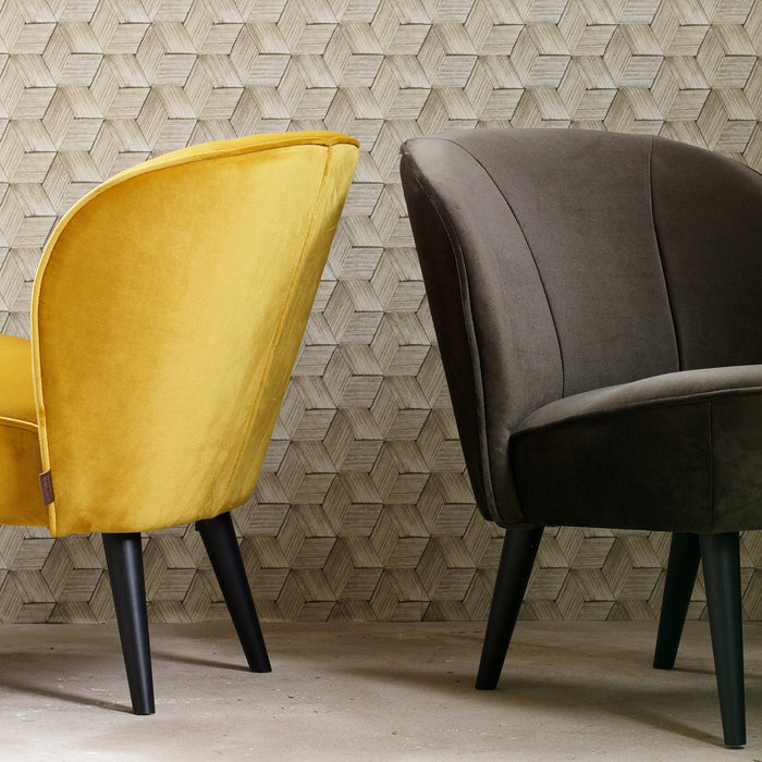 WOOOD Sara Fauteuil - Warm Groen