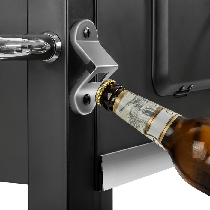 tectake® Houtskoolbarbecue in hoogte verstelbaar - Zwart