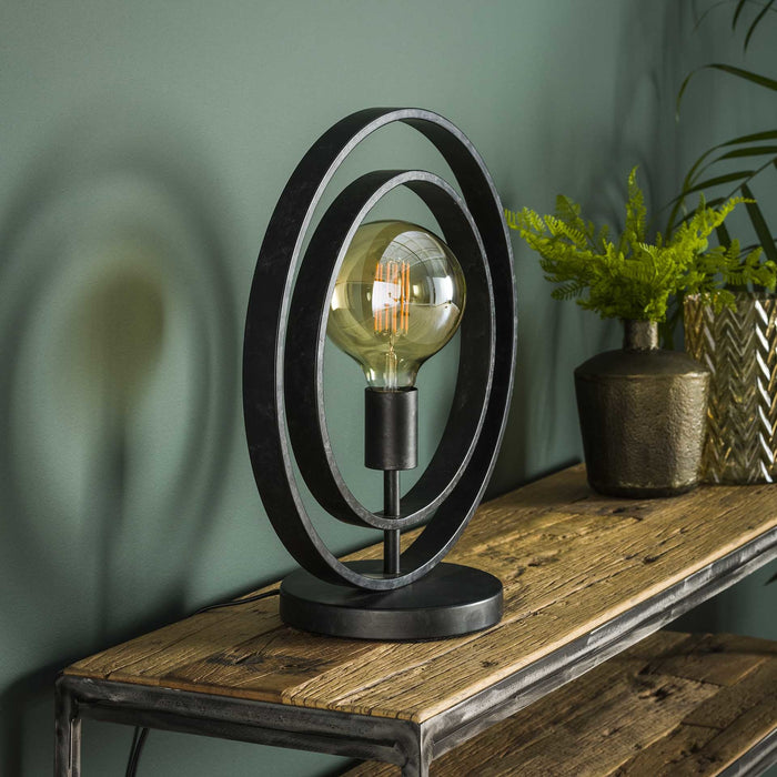 Duverger® G-force - Tafellamp - metaal - houtskoolfinish