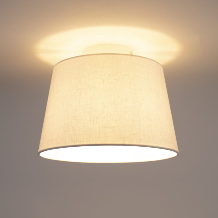 QAZQA Moderne plafondlamp met witte kap 25 cm - Combi