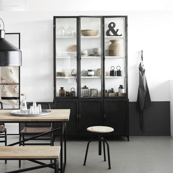 New Routz Detroit Vitrinekast B 142 cm - Zwart