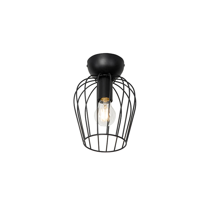 QAZQA Moderne plafondlamp zwart draad - Palica