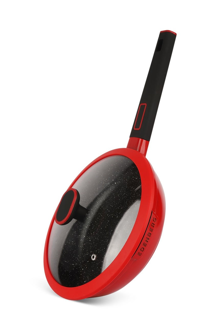 Edenberg Red Line - 12-delige Luxe Pannenset van Gesmeed Aluminium