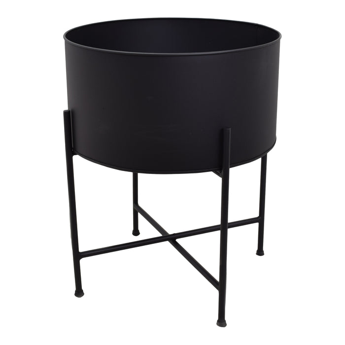 LOFT42 Flora Plantenbak Rond - Metaal - Mat Zwart -  Ø40