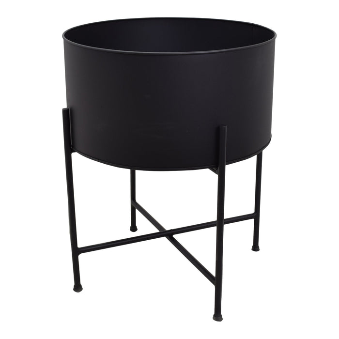 LOFT42 Flora Plantenbak Rond - Metaal - Mat Zwart -  Ø40